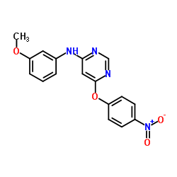 N-(3-Methoxyphenyl)-6-(4-nitrophenoxy)-4-pyrimidinamine结构式