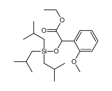 ethyl 2-(2-methoxyphenyl)-2-[tris(2-methylpropyl)silyloxy]acetate结构式