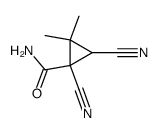 1,3-dicyano-2,2-dimethyl-cyclopropanecarboxylic acid amide Structure