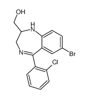 7-bromo-2-hydroxymethyl-5-(2-chlorophenyl)-1H-2,3-dihydro-1,4-benzodiazepine Structure