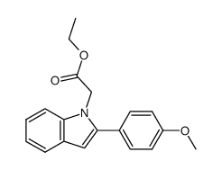 ethyl 2-(2-(4-methoxyphenyl)-1H-indol-1-yl)acetate Structure