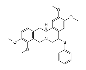 (13aS)-2,3,9,10-tetramethoxy-5-phenylsulfanyl-5,8,13,13a-tetrahydro-6H-dibenzo[a,g]quinolizine Structure
