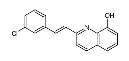 2-[2-(3-chlorophenyl)ethenyl]quinolin-8-ol结构式