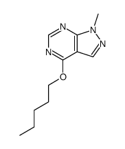 1-methyl-4-(pentyloxy)-1H-pyrazolo(3,4-d)pyrimidine Structure