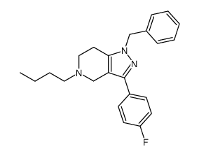1-Benzyl-5-butyl-3-(4-fluoro-phenyl)-4,5,6,7-tetrahydro-1H-pyrazolo[4,3-c]pyridine Structure