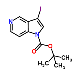 3-碘-1H-吡咯并[3,2-c]吡啶-1-羧酸叔丁酯结构式