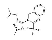 2-methyl-4-isobutyl-5-(N-benzyltrifluoroacetamido)oxazole结构式