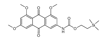 1,3,8-trimethoxy-6-[(trimethylsilylethoxycarbonyl)amino]-9,10-anthraquinone结构式