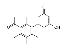 5-(3-acetyl-2,4,5,6-tetramethylphenyl)-3-hydroxycyclohex-2-en-1-one结构式