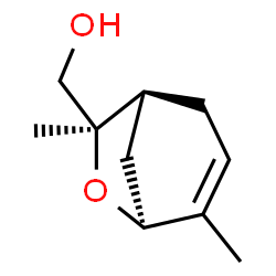 (1S,5S)-4,7-Dimethyl-6-oxabicyclo[3.2.1]oct-3-ene-7β-methanol结构式