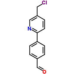 4-[5-(CHLOROMETHYL)-2-PYRIDINYL]BENZENECARBALDEHYDE structure