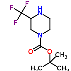 3-Trifluoromethyl-piperazine-1-carboxylic acid tert-butyl ester Structure