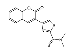 4-(2-Oxo-2H-chromen-3-yl)-thiazole-2-carbothioic acid dimethylamide Structure