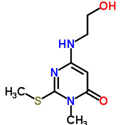 6-[(2-Hydroxyethyl)amino]-3-methyl-2-(methylsulfanyl)-4(3H)-pyrimidinone Structure