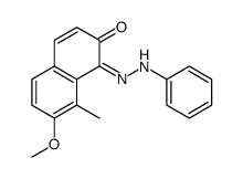 7-methoxy-8-methyl-1-(phenylhydrazinylidene)naphthalen-2-one结构式