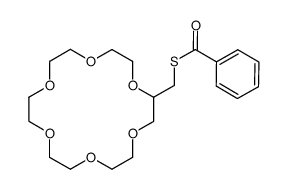 S-((1,4,7,10,13,16-hexaoxacyclooctadecan-2-yl)methyl) benzothioate Structure