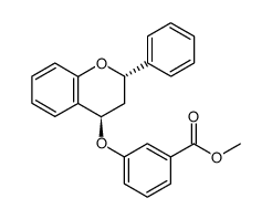 4α-m-methoxycarbonylphenoxyflavan结构式