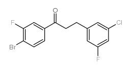 4'-BROMO-3-(3-CHLORO-5-FLUOROPHENYL)-3'-FLUOROPROPIOPHENONE structure