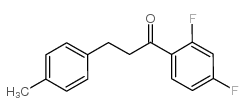 2',4'-DIFLUORO-3-(4-METHYLPHENYL)PROPIOPHENONE结构式