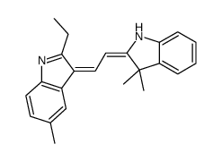 3-[2-(3,3-dimethyl-1H-indol-2-ylidene)ethylidene]-2-ethyl-5-methylindole结构式