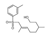 3,7-dimethyl-8-(3-methylphenyl)sulfonyloct-6-en-1-ol结构式