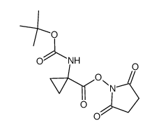 1-(Boc-amino)cyclopropane-1-carboxylic acid N-hydroxysuccinimide ester Structure