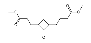 Methyl-4-<4-(2-carbomethoxy)ethyl-1-oxocyclobut-2-yl>butanoate结构式