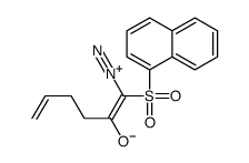 1-diazonio-1-naphthalen-1-ylsulfonylhexa-1,5-dien-2-olate Structure