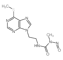 1-methyl-3-[2-(6-methylsulfanylpurin-9-yl)ethyl]-1-nitroso-urea结构式