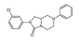 2-(3-chlorophenyl)-7-phenyl-5,6,8,8a-tetrahydro-1H-imidazo[1,5-a]pyrazin-3-one结构式