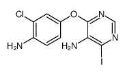 4-(4-amino-3-chlorophenoxy)-6-iodopyrimidin-5-amine Structure