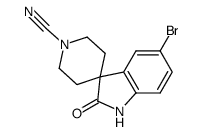 5-bromo-1,2-dihydro-2-oxospiro[3H-indole-3,4'-piperidine]-1'-cyano结构式