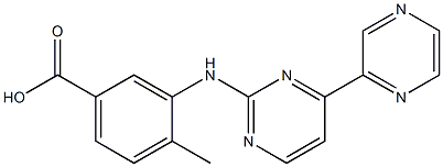 4-Methyl-3-((4-(pyrazin-2-yl)pyriMidin-2-yl)aMino)benzoic acid结构式