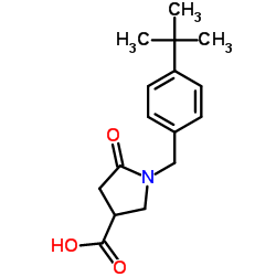 1-(4-tert-Butylbenzyl)-5-oxopyrrolidine-3-carboxylic acid Structure