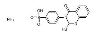 ammonium 4-(1,4-dihydro-4-oxo-2-thioxo-3(2H)-quinazolinyl)benzenesulphonate结构式