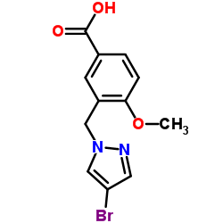 3-[(4-Bromo-1H-pyrazol-1-yl)methyl]-4-methoxybenzoic acid picture