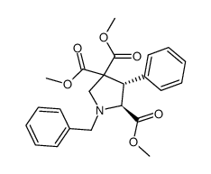 (2S,3S)-1-Benzyl-3-phenyl-pyrrolidine-2,4,4-tricarboxylic acid trimethyl ester Structure