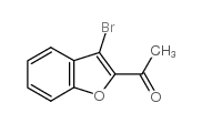 1-(3-溴-1-苯并呋喃-2-基)-1-乙酮结构式