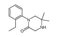 5,5-dimethyl-1-(2-ethylphenyl)piperazin-2-one结构式