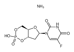 5-fluoro-2'-deoxyuridine 3',5'-cyclic monophosphate ammonium salt Structure