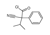 2-cyano-3-methyl-2-phenyl-butyryl chloride结构式
