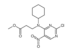 3-[(2-chloro-5-nitro-pyrimidin-4-yl)-cyclohexyl-amino]-propionic acid methyl ester Structure