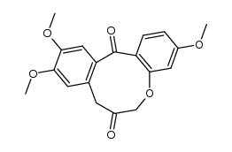 3,10,11-trimethoxy-8H-dibenz[b,e]oxonin-7,13-dione结构式