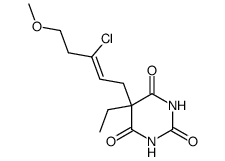 5-(3-chloro-5-methoxy-pent-2-enyl)-5-ethyl-pyrimidine-2,4,6-trione结构式