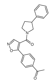 1-(4-{4-[(3-Phenylpyrrolidin-1-yl)carbonyl] isoxazol-5-yl}phenyl)ethanone Structure