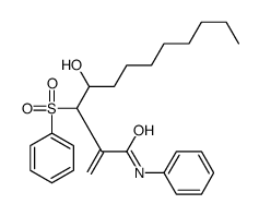 3-(benzenesulfonyl)-4-hydroxy-2-methylidene-N-phenyldodecanamide Structure