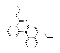 bis(2-(ethoxycarbonyl)phenyl)indium(III) chloride Structure