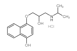 (+/-)-4-hydroxypropranolol, hydrochloride Structure