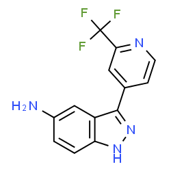 3-(2-(trifluoromethyl)pyridin-4-yl)-1H-indazol-5-amine structure