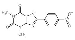 1H-Purine-2,6-dione,3,9-dihydro-1,3-dimethyl-8-(4-nitrophenyl)- Structure